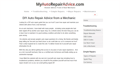 Desktop Screenshot of myautorepairadvice.com